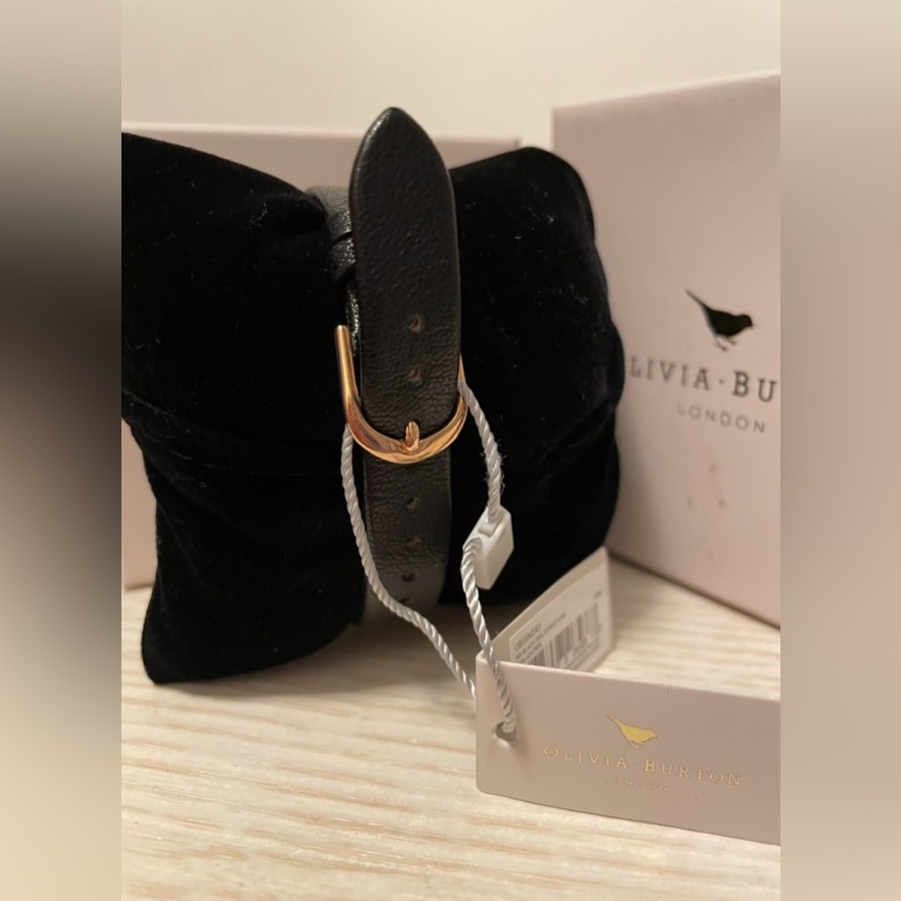 NWT Olivia Burton London Ladies Midi Dial Black Sunray Rose Gold Watch OB16MD83 - Picture 4 of 7